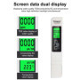 3 en 1 Testeur de Qualité de l'eau, LCD Écran TDS EC Mètre Digital TDS Testeur, Température Mètre, Conductivité et Température M