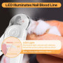 Alyvisun Coupe Griffes Chat, Coupe Ongle Chien avec Éclairage LED, Protection de Sécurité, Lime a Ongles et Protection Anti Écla