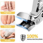 Euqvunn Coupe-ongles Ergonomique – Mâchoire extra-large pour ongles épais, Coupe-ongles professionnel en Acier Premium, idéal po