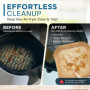 ONE Emporium Doublures pour Friteuse à Air – Feuilles de Cuisson Réutilisables et Antiadhésives, Tapis de Cuisson Compatibles av