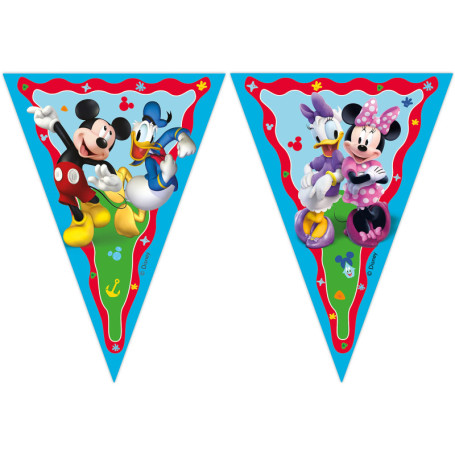 Procos- Folat 93826P Ligne de Drapeau FSC Mickey Mouse-2,3 mètres, Multicolore