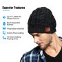 ZRUHIG Bonnet Bluetooth Homme, Bonnet Bluetooth Unisexe Cadeau Musique stéréo Chapeau d'hiver Chapeau sans Fil avec Bluetooth V5