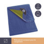 Perel Bâche, bâche imperméable, bache de Protection extérieur, hivernage, très résistante, 12 œillets, Angles renforcés, rectang