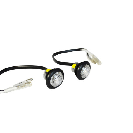 Alchemy Parts Petits clignotants LED pour motos - Mini micros à montage affleurant pour carénage ou carrosserie - Lumière orange