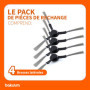BAKUUM Lot de 4 brosses, balais latéraux, pour Xiaomi E12 E10. Pack de pièces de rechange et accessoires pour robot aspirateur