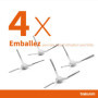 BAKUUM Lot de 4 brosses, balais latéraux, pour Xiaomi E12 E10. Pack de pièces de rechange et accessoires pour robot aspirateur