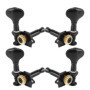 Voluxe Peg de réglage de Guitare Hawaii 4 Cordes, Cheville de réglage, Durable 4 Cordes Noir léger, Argent (Optioanl) pour ukulé