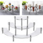 Support de Gâteau 3 Niveaux Risers de Gateau en Acrylique Support à Dessert en Demi Cercle pour Cupcakes Desserts Figurines Roug