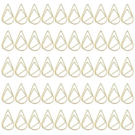 Zeayebsr trombones, 100 pièces marqueurs goutte d'eau en métal doré - pour livre, note, papier, affiche, photo