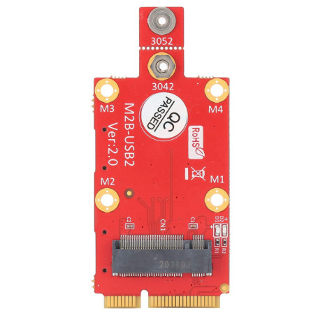 Mini adaptateur PCIe M.2, 3042/3052 M.2 Key B vers Mini carte adaptateur PCI-E Convertisseur de carte réseau sans fil, prise en 