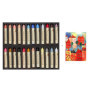 Sennelier Pastels à Huile 24 Couleurs Portrait - Made in France et 1 Cartes Postales