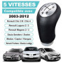 Spurtar Pommeau de Vitesse Clio 3 Levier de Vitesse pour Renault Clio III 2005-09, Megane 2 Laguna 2 2003-09, Clio 4 2012-19 Noi