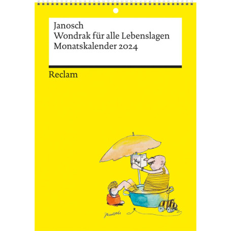 Wondrak pour toutes les situations de la vie (calendrier mensuel 2024) | Planificateur mensuel avec reliure à spirale à suspendr