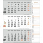 Agenda mural 2024 2024 orange pratique avec curseur de date, calendrier de bureau avec colonne de notes et aperçu de l'année, ca
