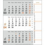 Agenda mural 2024 2024 orange pratique avec curseur de date, calendrier de bureau avec colonne de notes et aperçu de l'année, ca