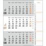 Agenda mural 2024 2024 orange pratique avec curseur de date, calendrier de bureau avec colonne de notes et aperçu de l'année, ca