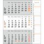Agenda mural 2024 2024 orange pratique avec curseur de date, calendrier de bureau avec colonne de notes et aperçu de l'année, ca