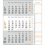Agenda mural 2024 2024 orange pratique avec curseur de date, calendrier de bureau avec colonne de notes et aperçu de l'année, ca
