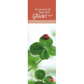 Jours pleins de bonheur Marque-page & calendrier 2025 : petit cadeau avec photos et dictons inspirants et sagesses de vie.Calend