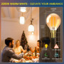 Lamptobe 4W ampoule led e14 blanc chaud 2200K verre ambré 40w égal à Vintage ampoule petit culot à vis G45 à led ampoule filamen