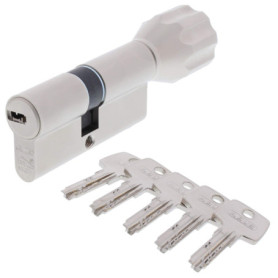ABUS - EC550 Profil-Cylindre à bouton Longueur Z50/K40mm avec 5 Clés