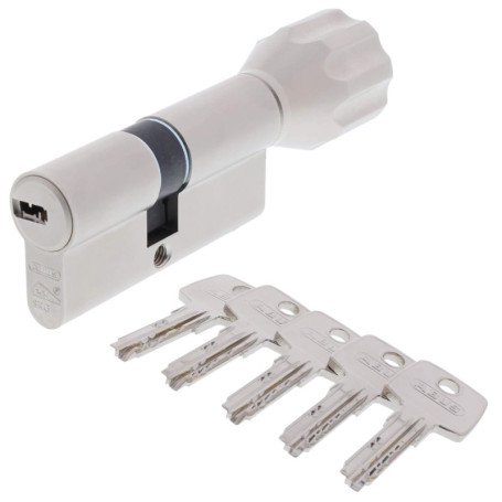 ABUS - EC550 Profil-Cylindre à bouton Longueur Z50/K40mm avec 5 Clés