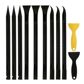 9 Leviers En Plastique Noir Et 2 Grattoirs, Outils De Réparation Manuels, Outils De Nettoyage Des Crevasses, Outils De Retrait