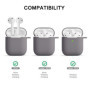 Étui en Silicone Compatible avec Les AirPods 2 1 avec kit de Nettoyage, étui de Protection Compatible avec Apple AirPods 2 avec 