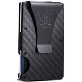 ROSSM Portefeuille pour Hommes avec Blocage RFID - Porte-Cartes de crédit Minimaliste en Fibre de Carbone et métal pour Hommes a