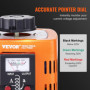 VEVOR Transformateur de tension variable automatique 500 VA, 1,7 A, entrée 230 V, sortie 0-300 V, régulateur de tension AC 4 fus