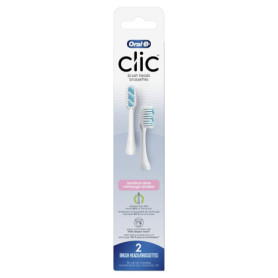 Oral-B Clic Lot de 2 têtes de brosse à dents Sensitive Clean Blanc
