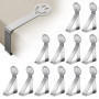 GlasFlength Pince Nappe Inoxydable, 12 Pièces Pinces pour Nappe de Table Pince Nappe Clip Exterieur Ajustable Anti-Glissant Atta
