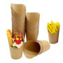 JCAKES Lot de 50 gobelets en papier kraft, gobelets à charcuterie, sacs à frites, sacs à gobelet, bols à frites, bols à frite, g