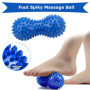 Boule de massage,Balle de massage,rouleau masseur, balle lisse lacrosse et balles à picots - Réflexologie Acupression, Fascite p