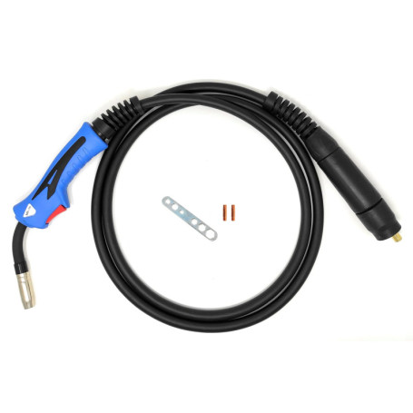 ELCAN Torche à souder MIG MAG 15AK de 3 mètres avec péritel pour machine à souder semi-automatique avec gaz refroidi à l'air (ch