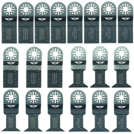 20 x TopsTools UNK20 Mix Lames Compatible avec Bosch Fein (Non-StarLock) Makita Milwaukee Einhell Ergotools Hitachi Parkside Ryo