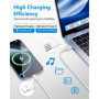 Cable iPhone USB C 1M+2M 2Pack[Certifié MFi], Cable USB C vers Lighting Cable Chargeur USB c Cable Charge Rapide Câble Lighting 