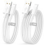 Cable iPhone 1M+2M/Lot de 2, [Certifié MFi] Cable iphone USB 2M Câble Lightning Fil Chargeur iphone Cable Charge Rapide Cordon p