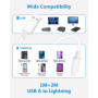 Cable iPhone 1M+2M/Lot de 2, [Certifié MFi] Cable iphone USB 2M Câble Lightning Fil Chargeur iphone Cable Charge Rapide Cordon p