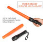 UltraFire Torche 42 cm Baguette de signalisation Signal Traffic Wand Zoomable 980 Lumens 5 Modes Lampe de Poche Réglable,Rouge O