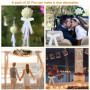 Favengo 30 Pièces Noeud Voiture Mariage Blanc Décoration de Voiture de Mariage De Mariage Nœuds pour Satin Ruban Voiture Mariage