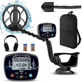 RUVVDR Detecteur de Metaux pour Adultes Débutant et Enfants，Détecteur de Métaux Professionnel,5 Modes, Écran LCD Couleur, Bobine