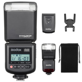 Godox TT520III Flash pour Appareil Photo, GN33 Flash avec émetteur sans Fil RT-16, Modes S1/S2, 8 Niveaux de Puissance, Design S