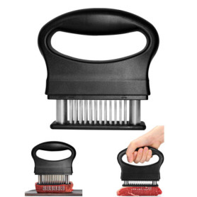 SHUOHONG Attendrisseur de Viande mit Stainless Steel Meat Tenderizer Needle, Facile à Nettoyer Marteau Viande, Outil D’attendris