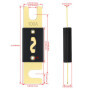 Heschen - Lot de 2 fusibles ANL-100 A - pour système audio de voiture - noir et doré