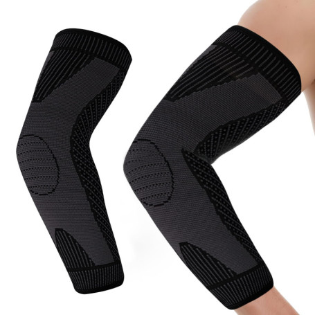 Horktrust Manchon de compression bras - taille L Outdoor Sport coudière protecteur - noir unité individuelle. Protecteur de coud