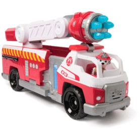 PAW Patrol - Pat Patrouille - Camion De Pompiers Fire Rescue - Voiture Figurine Marcus À Collectionner - Effets Sonores Et Lumin