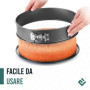 ProjectFont Moule à gâteau avec fermeture éclair pour gâteaux - 3 tailles (23 cm - 18 cm - 11 cm) - Moule à gâteaux antiadhésif 