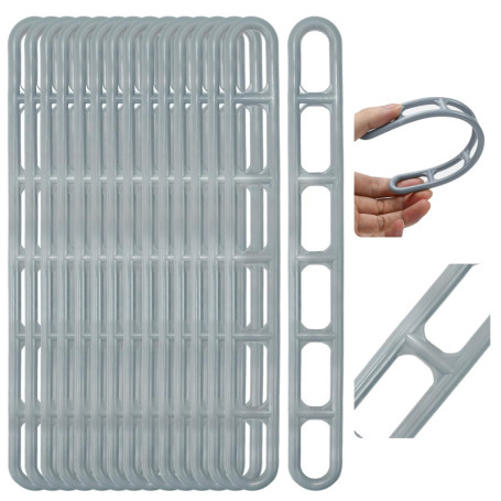 VGECEE 25 Pcs Éléments de Serrage en Plastique pour Auvent, Tendeurs d'Échelle pour Auvent 6 Trous, Éléments de Haubanage en Pla