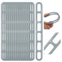 VGECEE 25 Pcs Éléments de Serrage en Plastique pour Auvent, Tendeurs d'Échelle pour Auvent 6 Trous, Éléments de Haubanage en Pla